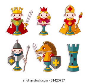 cartoon chess isolated