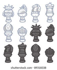 cartoon chess isolated