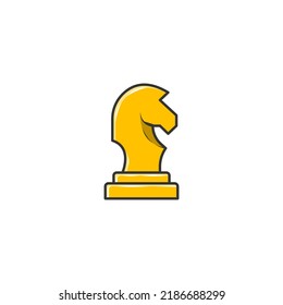 Cartoon chess vector icon on white background.  Icon for web design, apps, sticker, banner, poster, printing usage and part of logo. 