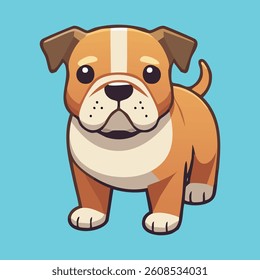 Cartoon Chibi Bulldog Illustration Kawaii