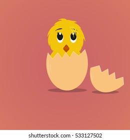 cartoon chick cute. vector