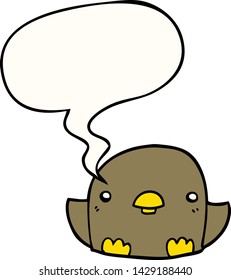 cartoon chick with speech bubble