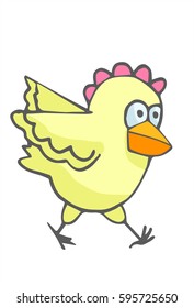 Cartoon chick. Vector illustration