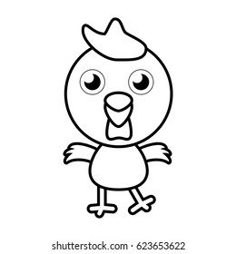 cartoon chicken animal outline