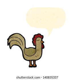 cartoon chicken clucking