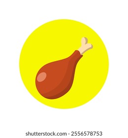 Cartoon of chicken drum stick