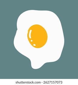 Cartoon chicken egg fried illustration