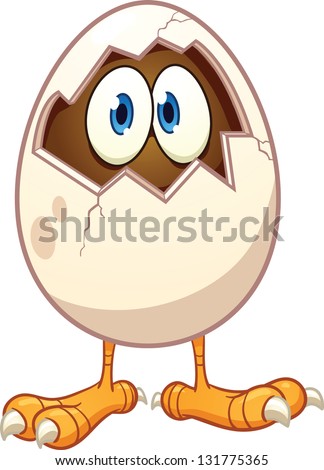 Cartoon Chicken Egg Vector Clip Art Stock Vector (Royalty Free