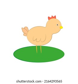 Cartoon chicken, great design for any purposes. Happy easter. Vector illustration. Stock image.