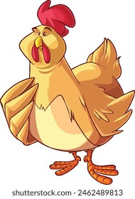 Cartoon of Chicken or Hen