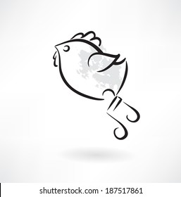 cartoon chicken icon