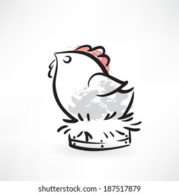 cartoon chicken icon