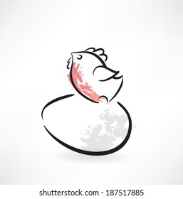 cartoon chicken icon