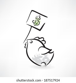 cartoon chicken icon