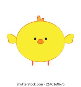 Cartoon chicken icon, great design for any purposes. Vector illustration. stock image.
