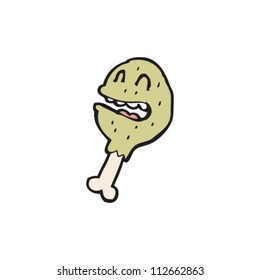 pierna de pollo de dibujos animados
