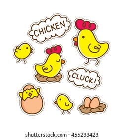 cartoon chicken patch