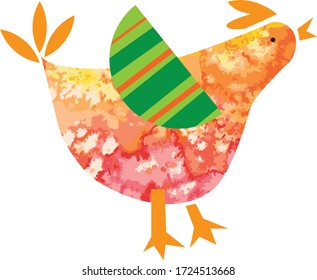 Cartoon chicken rooster posing, vector