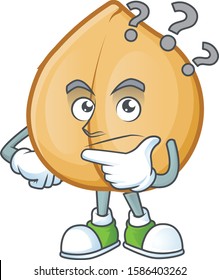 cartoon chickpeas with confuse face style design