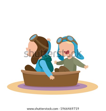 cartoon child happy fun vector image
