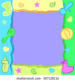 Cartoon childish frame