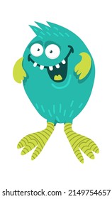 Cartoon Childish Funny monster. Vector illustration