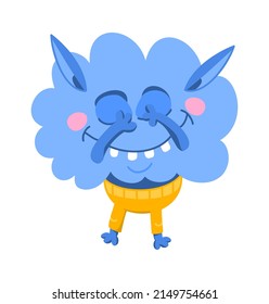 Cartoon Childish Funny monster. Vector illustration