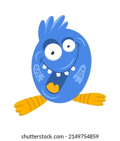 Cartoon Childish Funny monster. Vector illustration