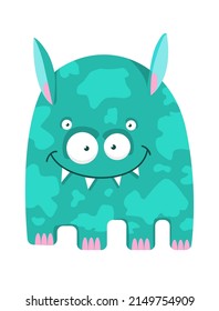 Cartoon Childish Funny monster. Vector illustration