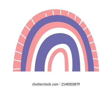 Cartoon Childish Rainbow. Vector illustration