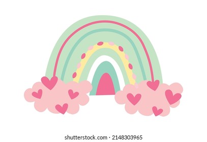 Caricatura del Arcoiris Infantil. Ilustración del vector