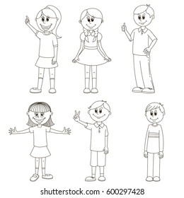 Cartoon children.