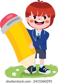 cartoon children back to school