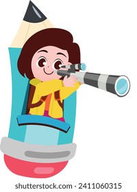 cartoon children back to school