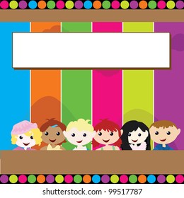 cartoon children background for children, school, education and others