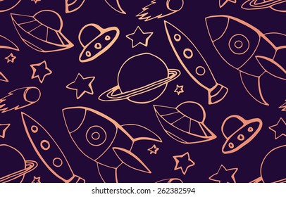 Cartoon Children pattern on the topic space