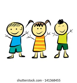 Cartoon children vector