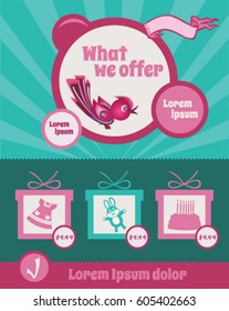 Cartoon children's vector template