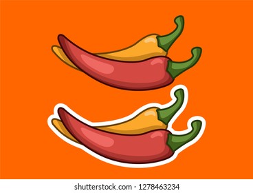 cartoon chili vector illustration