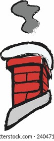 cartoon chimney, vector icon