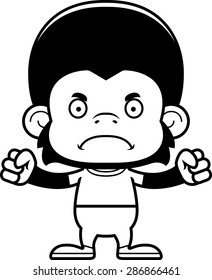 A cartoon chimpanzee looking angry.