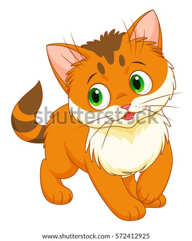 Cartoon chinchilla kitten