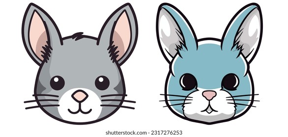 Material vectorial de mascota chinchilla de dibujos animados 