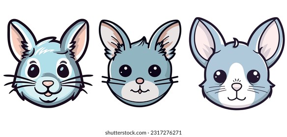 Cartoon chinchilla mascot vector material 