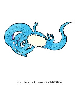 cartoon chinese dragon with speech bubble