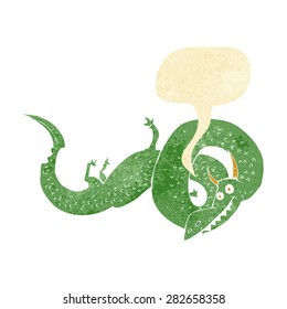 cartoon chinese dragon with speech bubble