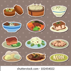 Cartoon Chinese Food Stickers