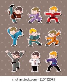 cartoon chinese Kung fu stickers