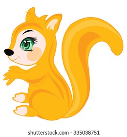 Cartoon of the chipmunk on white background is insulated