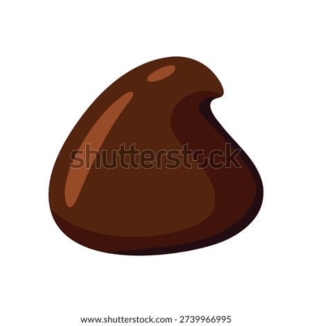 Cartoon Chocolate Chip Candy Icon Delectable Treat for Baking and Dessert Lovers